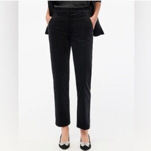 J‎ Crew Factory Kallie Pant Black Velvet Straight Leg Womens 6